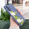 Green Lily Phone Case For Samsung A16 A06 A73 A53 A33 A23 A15 A25 A35 A55 A13 A03S A04 A04S A72 A52S A32 A22 A12 4G 5G