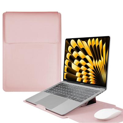 LuFiYa Laptop Sleeve with PC Stand and Mouse Pad Compatible with MacBook Air Pro iPad Lenovo HP Inch Laptop Thin PU Leather Computer Sleeve Laptop
