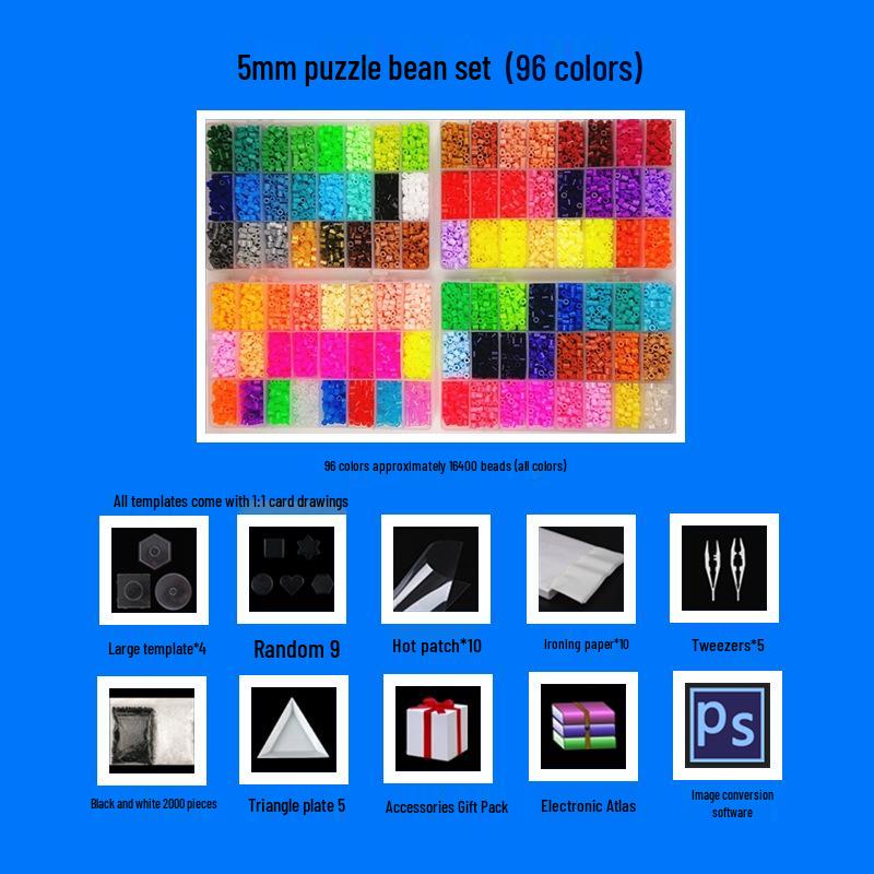 5mm Hama Beads Set: DIY Educational 3D Puzzle Craft for Kids