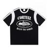 New Hot-selling Sweatpants European and American Street Trendy Corteiz Printed T-shirt Men's Sweatpants Top T-shirt