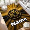 Custom Name Personalized Borussia Dortmund Print Carpet, Versatile Home Decor Rug, for Playroom, Apartment, Balcony, Entryway, Hallway Gift