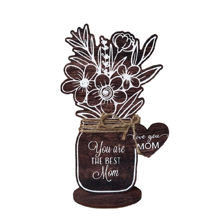 Wood Flower Mom Wood Plate Meaningful Wood Sign Mother Day Grateful Present