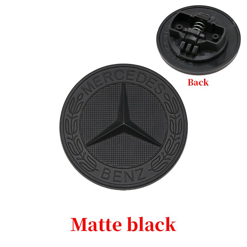 AAVX1 1pc 57mm ABS Car Front Hood Logo Emblem for Mercedes Benz AMG W204 W205 W212 W213 W177 W246 GLA GLC CLA Bonnet Badge Accessory