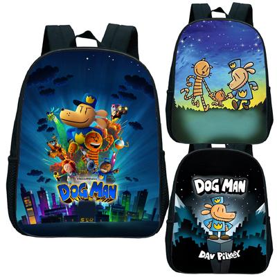 Dog Man Kindergarten Backpack 12 Inch Dogman Children Boy Girl Nursery Shoulder Bag Toddler Back To School Birthday Gift