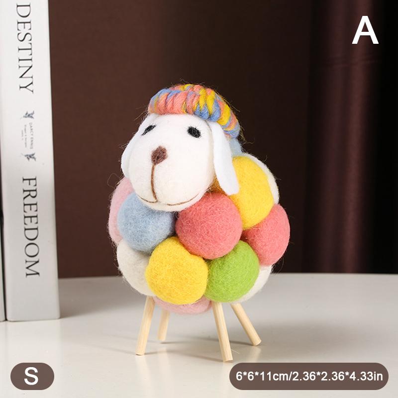 

Lovely Felt Sheep Ornament Kawaii Accessories Modern Home Decor Indoor Figurines Room Decoration Accessories Children S Gifts
