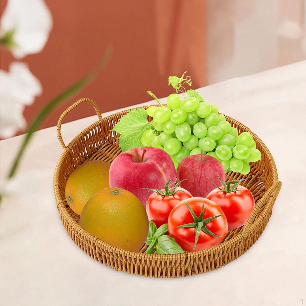 Elegant Handwoven Serving Tray for Home Kitchen Decor