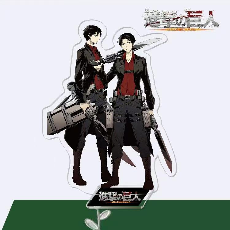 Attack on Titan Eren & Sasha Acrylic Standee, 16cm Large Anime Figure, Double-Sided Film Desktop Decoration, Shingeki no Kyojin Collectible Gift