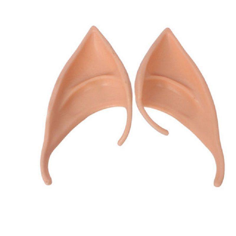 Realistic 2 Pairs Elf Ears Made Of Soft Rubber Latex For Fantasy Costume Parties