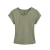 Crew neck short-sleeved T-shirt women's summer new American Spice Girl solid color slim-fitting and thin bottoming shirt sports top