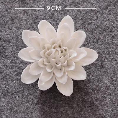 High Quality Handmade Ceramic Flower Wall Craft Home Livingroom Creative Wall Hanging Decoration Background Wall Mural Ornaments