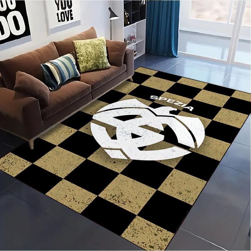 Spezia Calcio Teppich für Wohnzimmer Schlafzimmer Zuhause Sofadekoration, Kinderspiel rutschfeste Bodenmatte