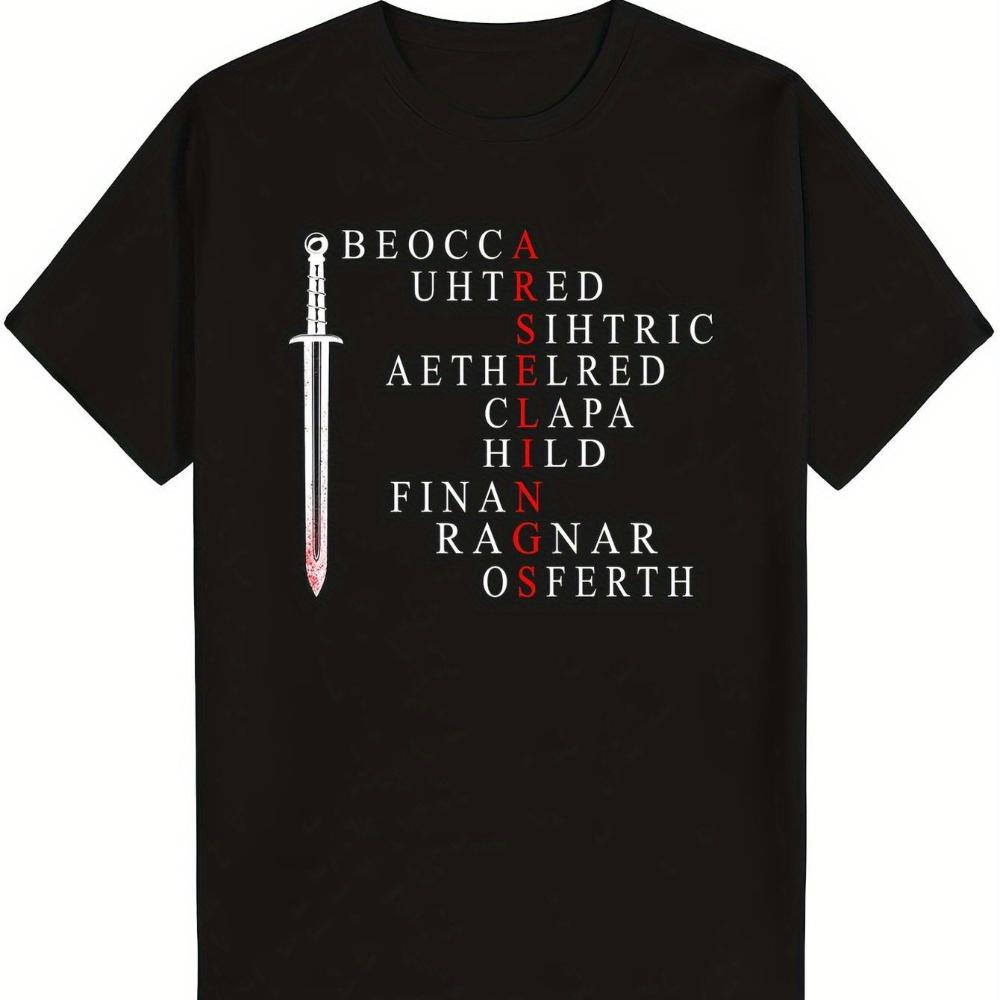 A Tshirt from Atherings The Last Kingdom perfect for everyday wear Casual loosefitting stylish streetwear shirt S