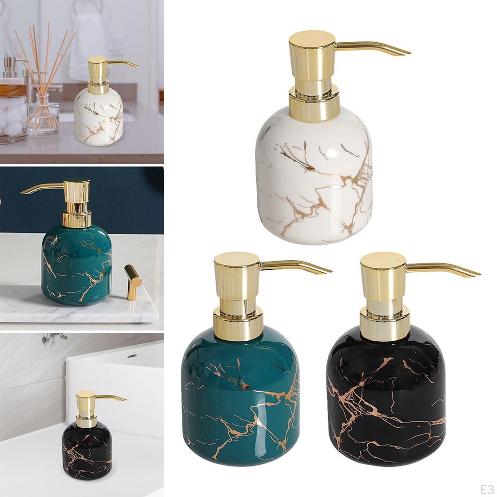 Ceramiczny dozownik do mydła z pompką, wielokrotnego napełniania, butelka z pompką, na ręce, do naczyń