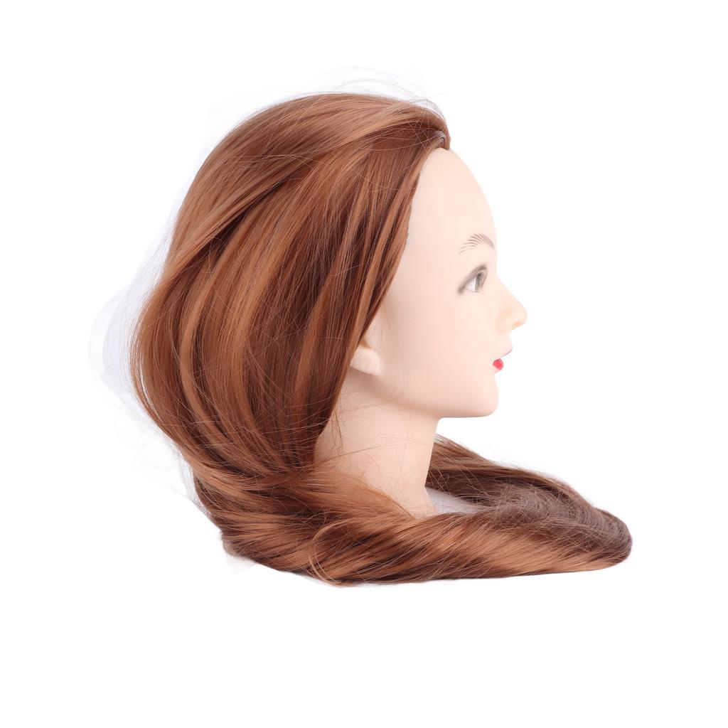 Makeup Mannequin Head Hairdresser Training Head Cosmetology Doll Head Blond Golden Brown