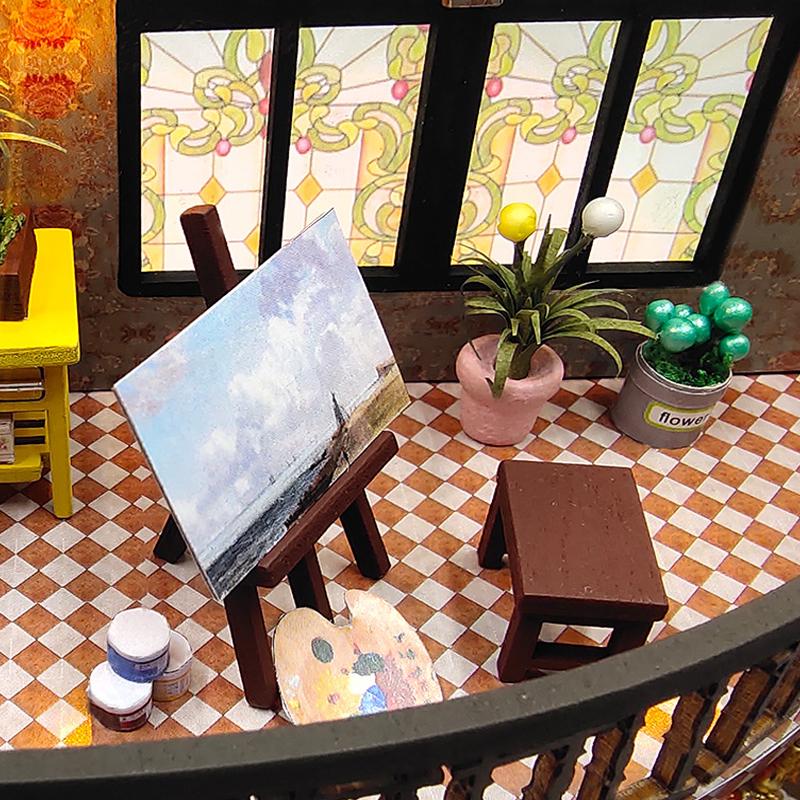 Holzpuppenhaus 3D Puzzle Montage Bausatz Produktion Kleines Zimmer Spielzeug Heim Schlafzimmer Dekoration Mit Möbeln Geschenke