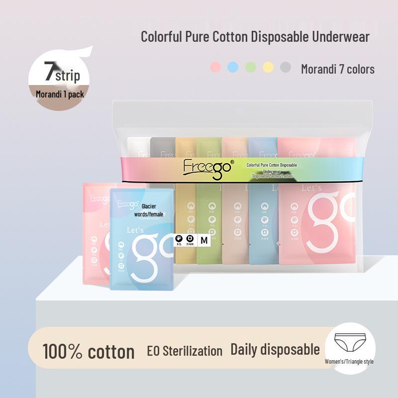 Freego Pure Cotton Disposable Underwear for Women & Men - Travel & Daily Boxer Briefs