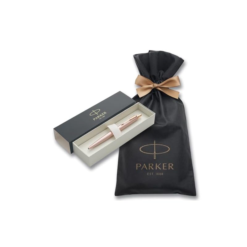 PARKER Jotter XL Ballpoint Pen, Pink Gold (PGT), Medium Nib, Oil-Based Ink, with Brand Logo Wrapping Bag and Gift Box, Premium Quality, Official