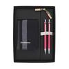 Orobianco Freccia Ballpoint Pen & Mechanical Pencil & Hand Towel Gift Set - Magenta