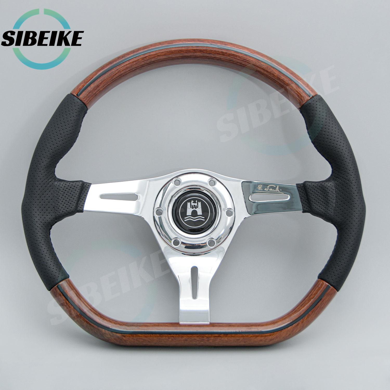 JDM 14inch Classic D Shape Leather