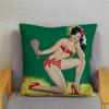 Vintage European Sexy Women Polyester Cushion Cover Sexy Lady Pattern Pillow Cover Decorative For Car Sofa Home 45X45Cm