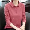 Women's Fashion Casual Spring Fall  Long Sleeve POLO Neck Blouses & Shirts