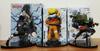 [USED] Naruto figures Sasuke, Naruto, and Kakashi in box