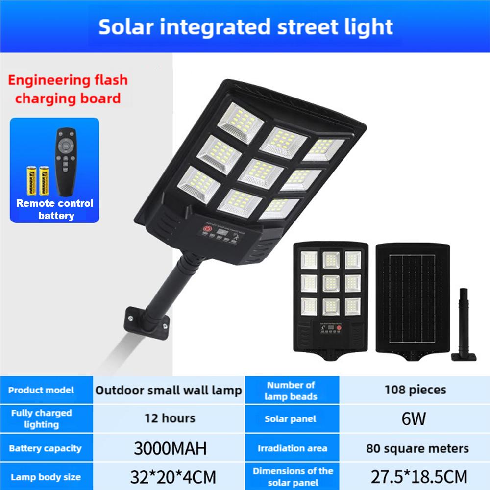 

Высокая яркость 800 Вт Солнечный уличный светильник Емкость аккумулятора 3000 мАч с дистанционным управлением и датчиком движения Энергосберегающий водонепроницаемый