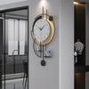 Modern Wall Clocks Living Room Silent Wall Watch Hall Voice-activated Light Clock with Ornament Home Decoration Accessories
