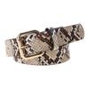 Einfacher Erwachsener Unisex Hüftgürtel Vintage Schlangenmuster PU-Leder Mode Rechteckschnalle Gürtel für Sicherheitskontrolle