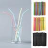 100PCS Disposable Straws, Colorful Bendable And Straight Straws, Food-Grade PP Safe Drinking Straws for Milk Tea Juice Drinks Party Use