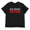 Real Drivers Don't Panic T-Shirt Anime New Gifts and T-shirts Blue Archive Clothing Compression Shirt Men