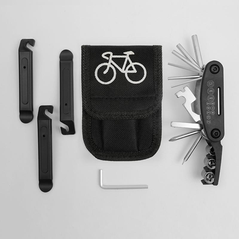 Portable Bikes Tire Repairs Tool Set MultiFunctional Puncture Maintenances Tool