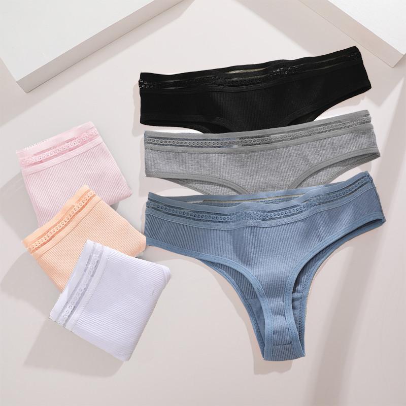 FINETOO Sexy T-Back-String-Tanga für Damen, bequeme Baumwoll-Höschen-Unterwäsche