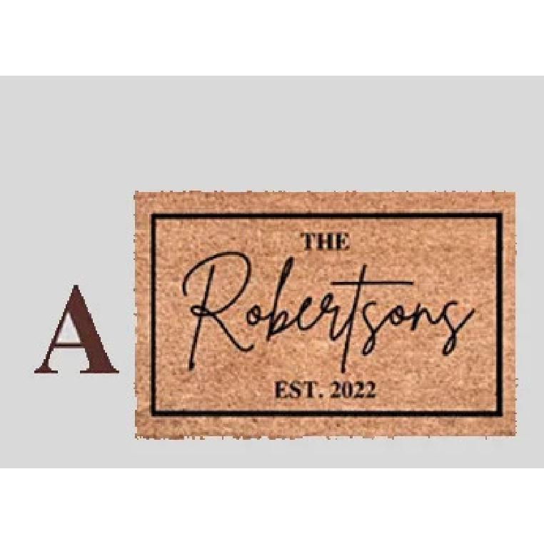 

Customizable Family Name Welcome Mat Super Absorbent Anti - Slip Design Indoor Outdoor Mat for Kitchen Bathroom Gift for Family 40x60cm
