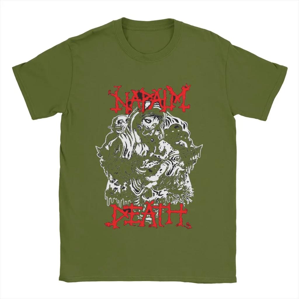 Herr T-shirt Napalm Death Nyhet Ren Bomull T-shirt Kortärmad T-shirt Rundhals Kläder Plusstorlek