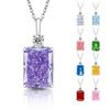 Elegante Colar Pingente de Prata 925 Leve Luxo com Diamante de Alto Carbono Corte Flor de Gelo Zircônia em Formato de Frasco de Perfume