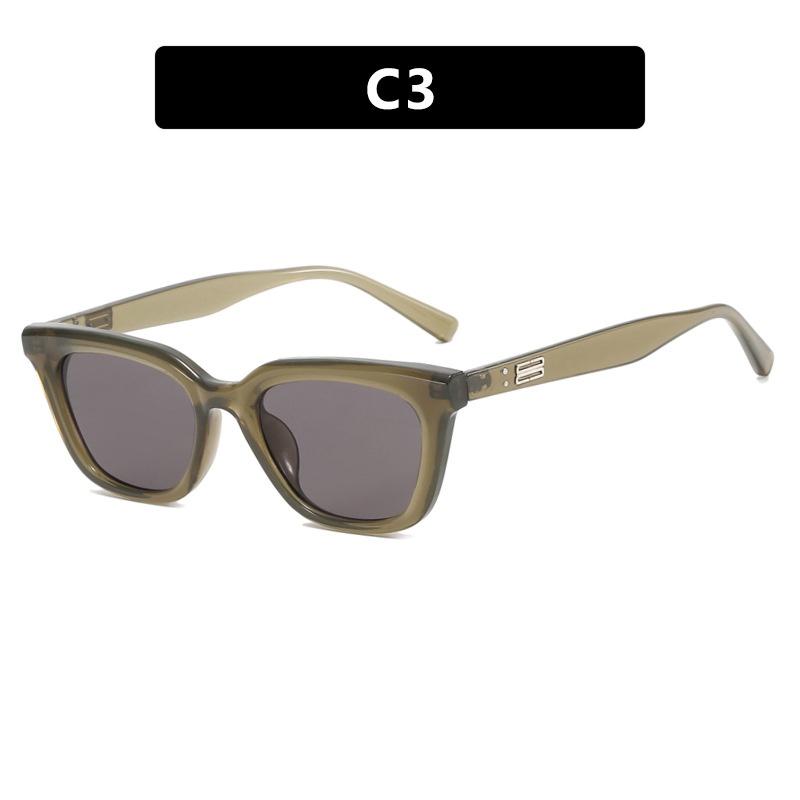 2023 New Small Frame Square Cat Eye Sunglasses With Uv Protection Black