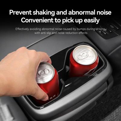 Cup Holder for Kia EV9 2025 2025 Center Console Rear Armrest Storage Box Tray TPE Car Interior Accessories Organizer