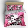 Skull Rose Art Decor Set Bedding Set with 1 Duvet Cover 2 Pillowcases Single Double King Queen Gift