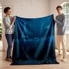 Eiffel Tower and City Skyline Under a Starry Night Sky with a Crescent Moon. for All Seasons Blanket Lunch Break Throw Gift