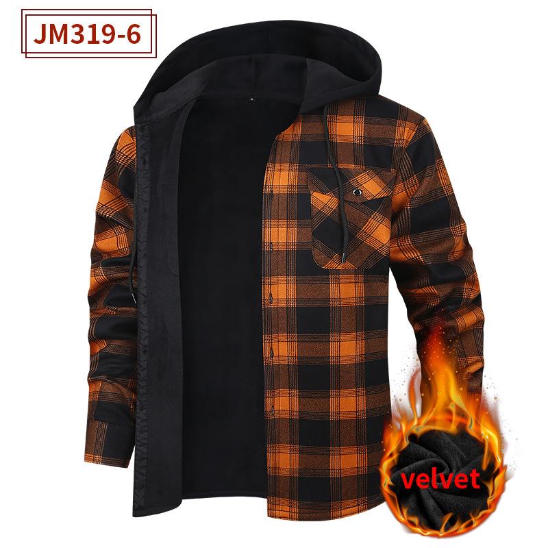 Camicia da uomo con fodera calda: Camicia a Quadri in Flanella Spessa Foderata in Pile – Camicia Intera Foderata in Pile da Uomo