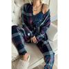 Brown Lonza Exclusive Velvet Women's Pajama Set With Robe