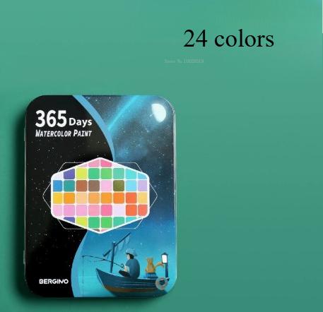 

60 Colors Solid Watercolor Painting Set Iron Box Beginner Watercolor Painting Tool Set Outdoor Art Special Painting Supplies