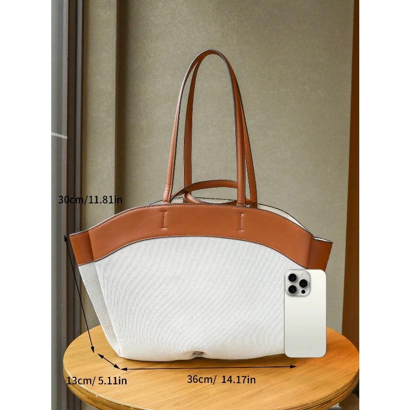 Women's bag, canvas tote bag, premium texture, versatile, large capacity, hand-held, single shoulder large bag