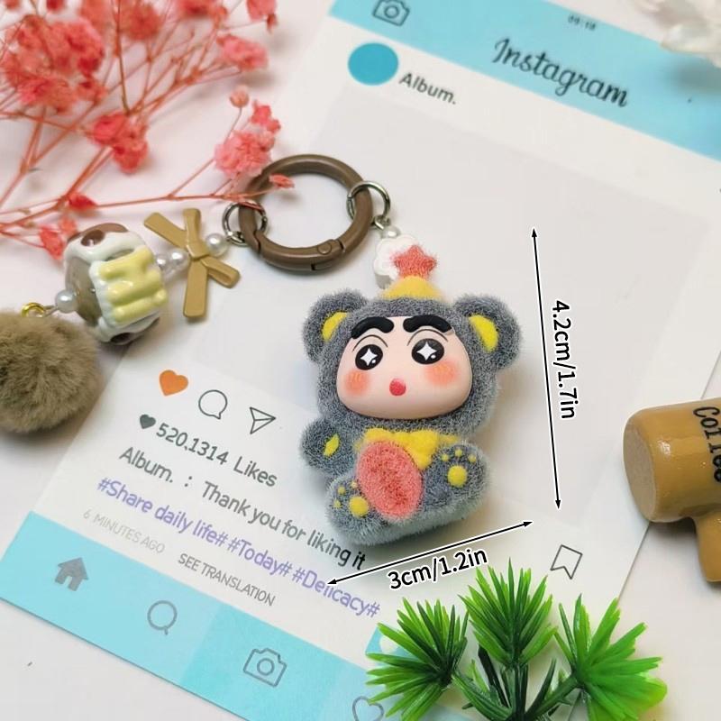 Crayon Shin-chan Keychains Toys Cartoon Shin-chan Keychains for Bag Shin-chan Bag Charms Keyring Car Interior Hanging Decoration
