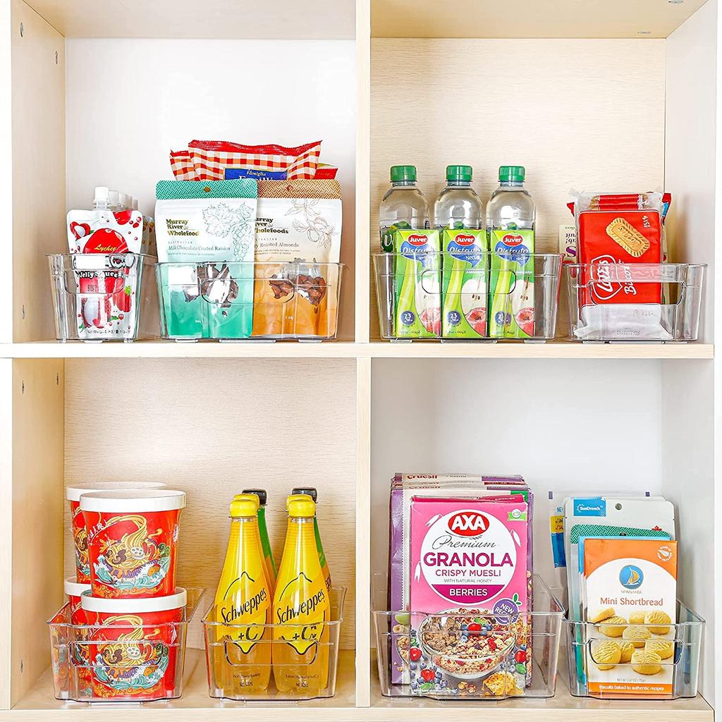 Hengshao Klarer Aufbewahrungs-Lebensmittelaufbewahrungs-Kühlschrankaufbewahrungs-Set für Schränke, Haushaltsutensilien für Wäsche und Gefrierschränke, Boxen, Organizer, Behälter, 2,