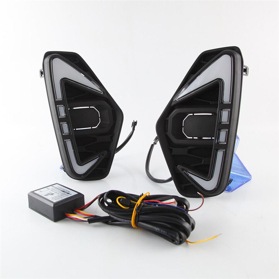 2x LED DRL Kjørelys Tåkelys Blinklys for Nissan Navara 2020-22