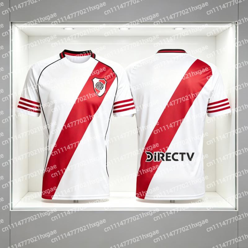 2026 River Plate Home Jersey Playing Shirt Uniform Polo Shirt Sports Dry Quickly TShirt Family Kids Tee Fashion Football Top