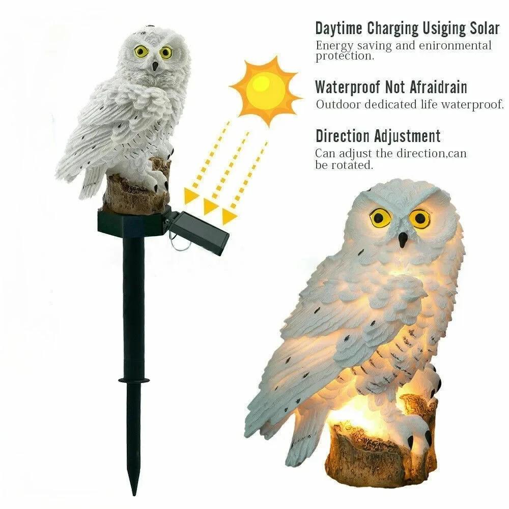 Solar-Powered Owl Garden Lights - Durable Stake Lighting for Pathways and Lawns, Illuminates At Night