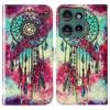 For Motorola Edge 50 5G Case Pattern PU Leather Flip Phone Cover